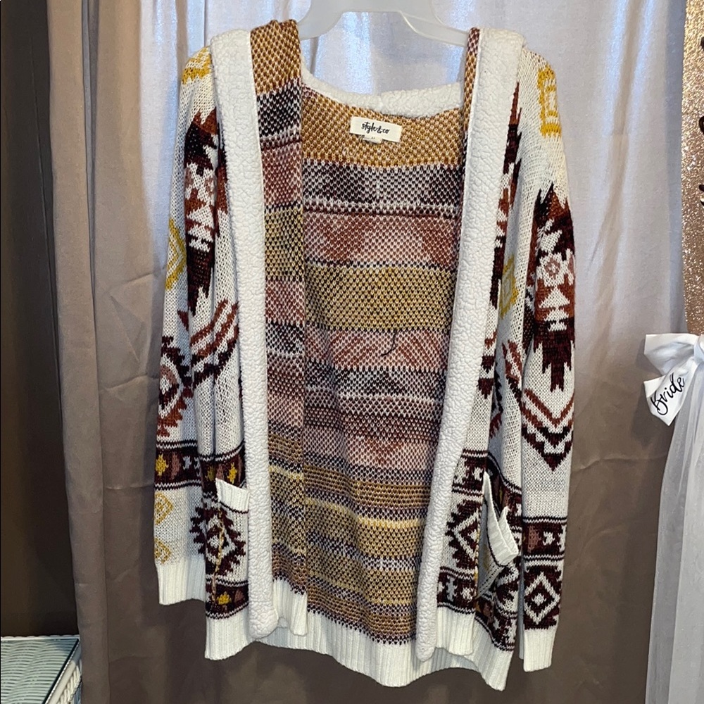 Stylish Women's Multicolor Sweater with hood by Style & Co.